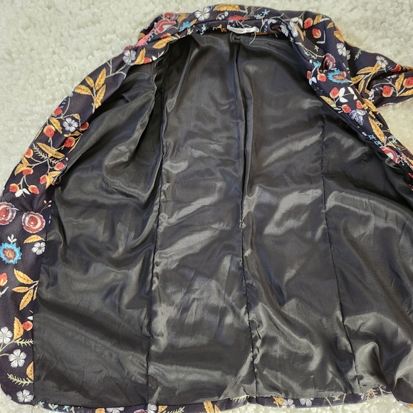 OrderPlus Women’s Floral Jacket Coat Sz M Fall Business Casual Lightweight Layer - Picture 12 of 15